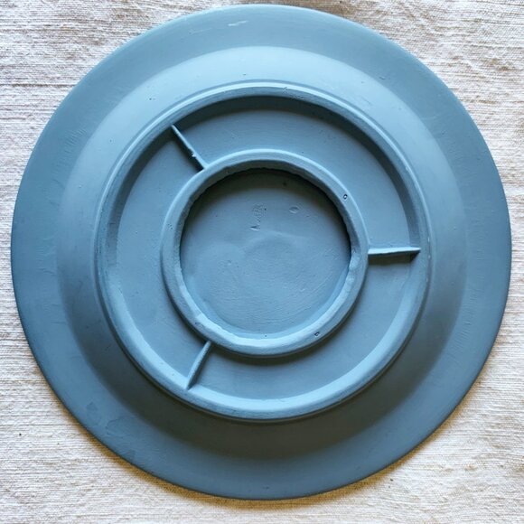 Décor | Hand Painted Decorative Plate, Basketweave Peonies, Folk Art, 8" Ceramic - Picture 5 of 8